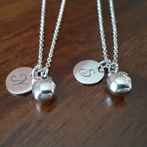 Apple Initial Necklace - Picture 1 of 5